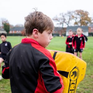 a rugby game at a middle school in lucton