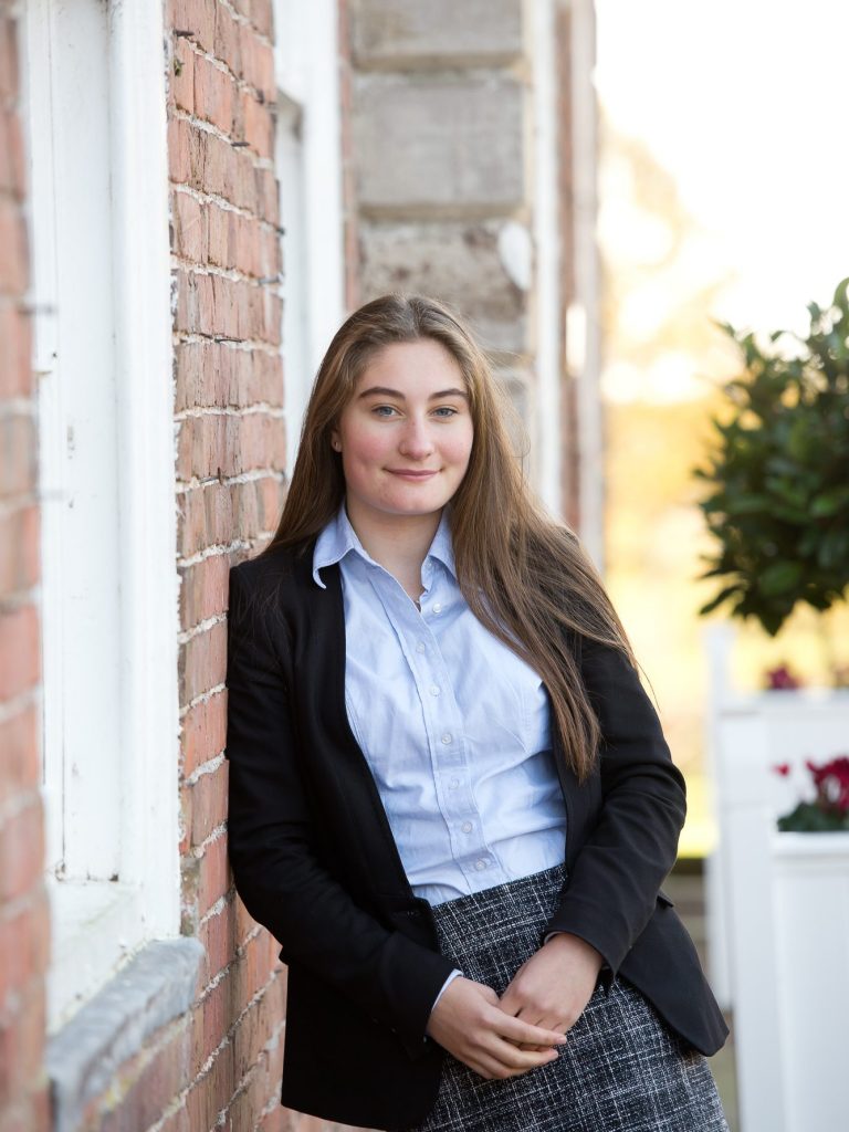 school girl at Lucton School