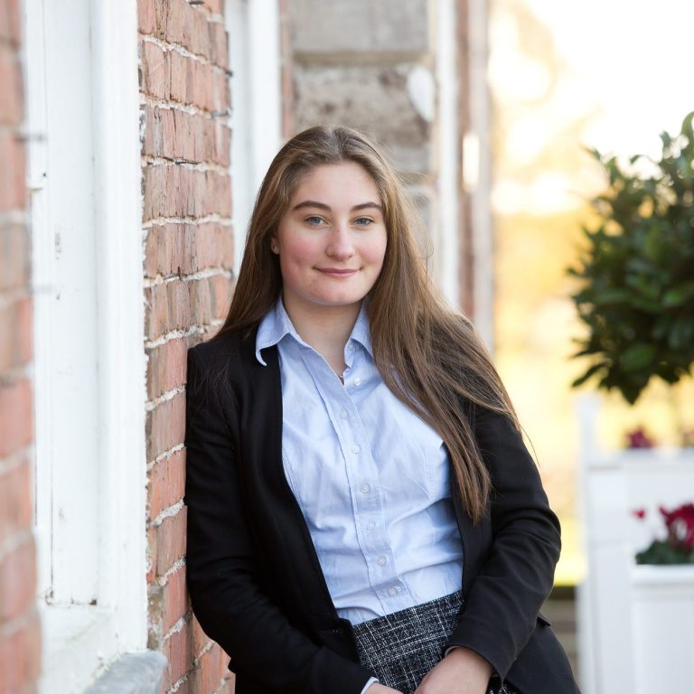 school girl at Lucton School