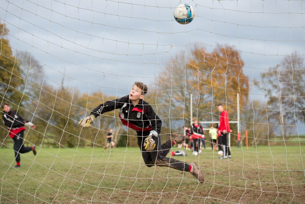 a goal being scored