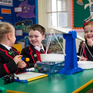 children using weighing scales