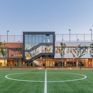 football pitch of lucton school in shanghai