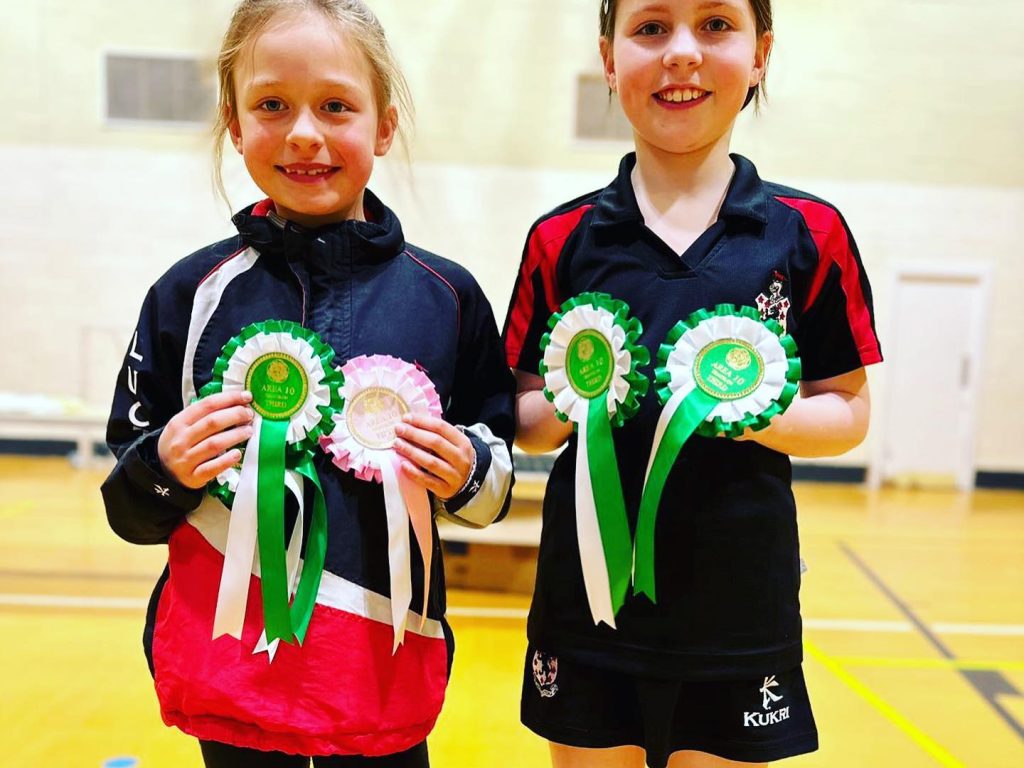 girls with their awards